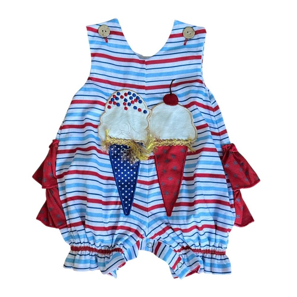 La Jenns Striped Ice Cream Romper